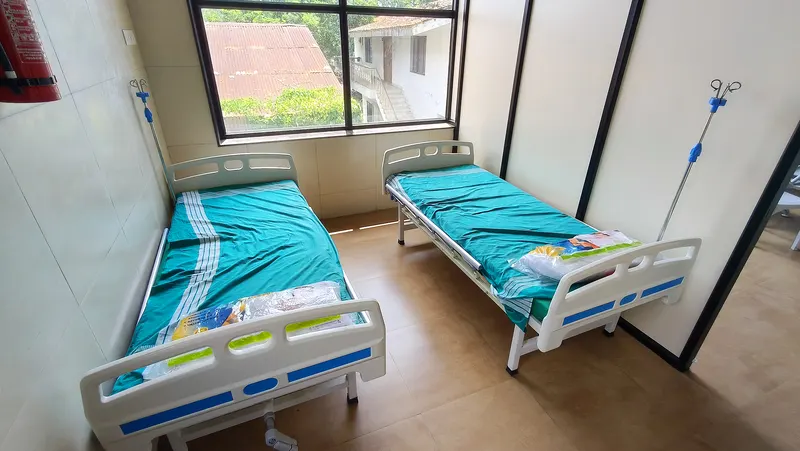 Inpatient ward with hospital beds at Prime Vision Eye Hospitals