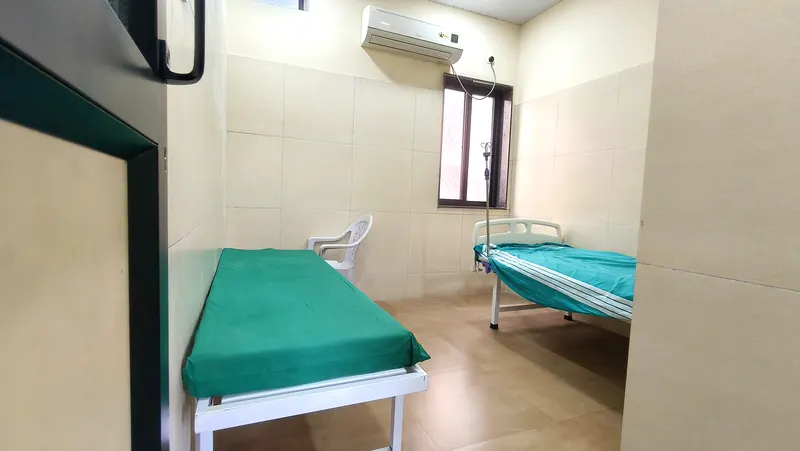 Inpatient recovery beds in the hospital ward