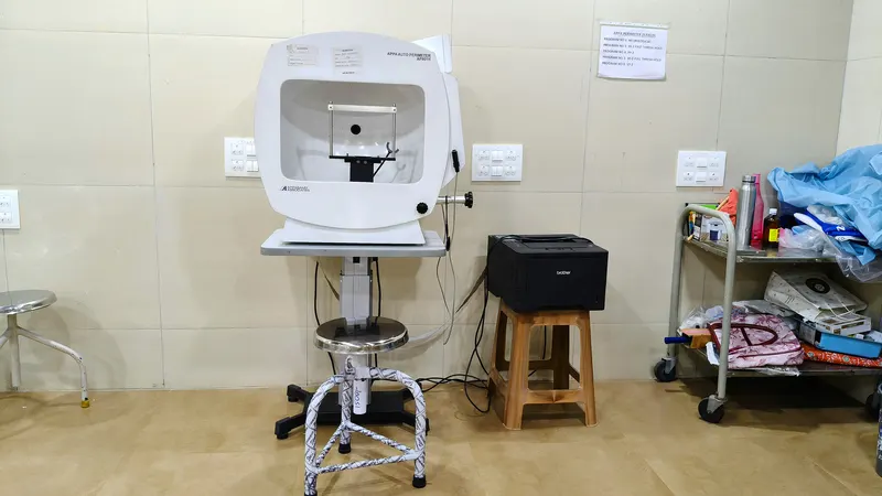 Ophthalmic examination equipment in the diagnostic room