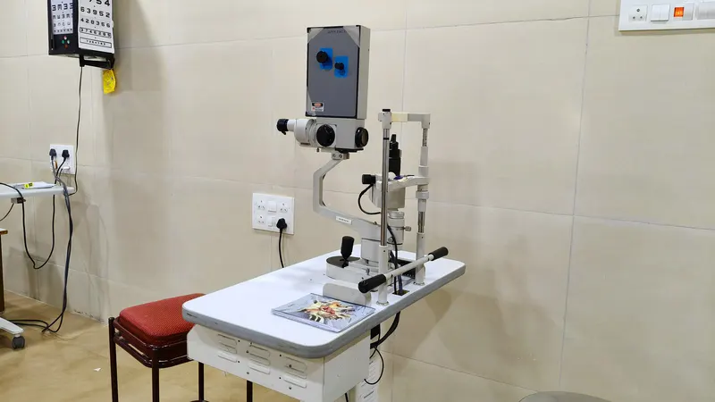 Slit lamp for detailed eye examination at Prime Vision Eye Hospitals