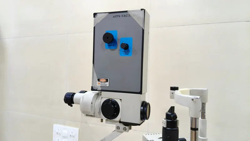 Slit lamp examination equipment in the ophthalmology room