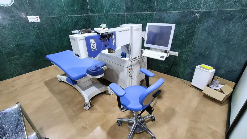 Operation theatre prepared for ophthalmic surgery