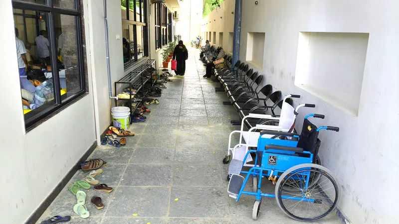 Exterior corridor and patient access at Prime Vision Eye Hospitals