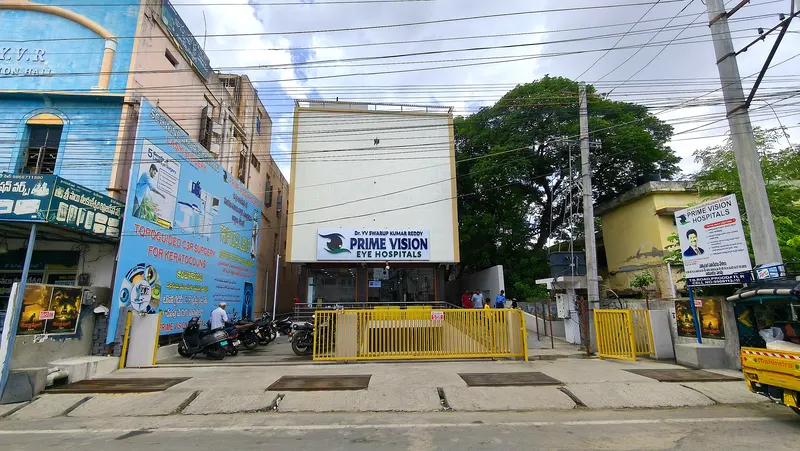 Prime Vision Eye Hospitals building facade in Proddatur
